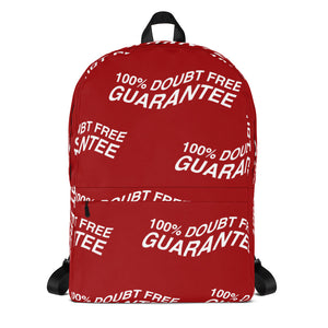 100% DOUBT FREE GUARANTEE - Red & White Backpack