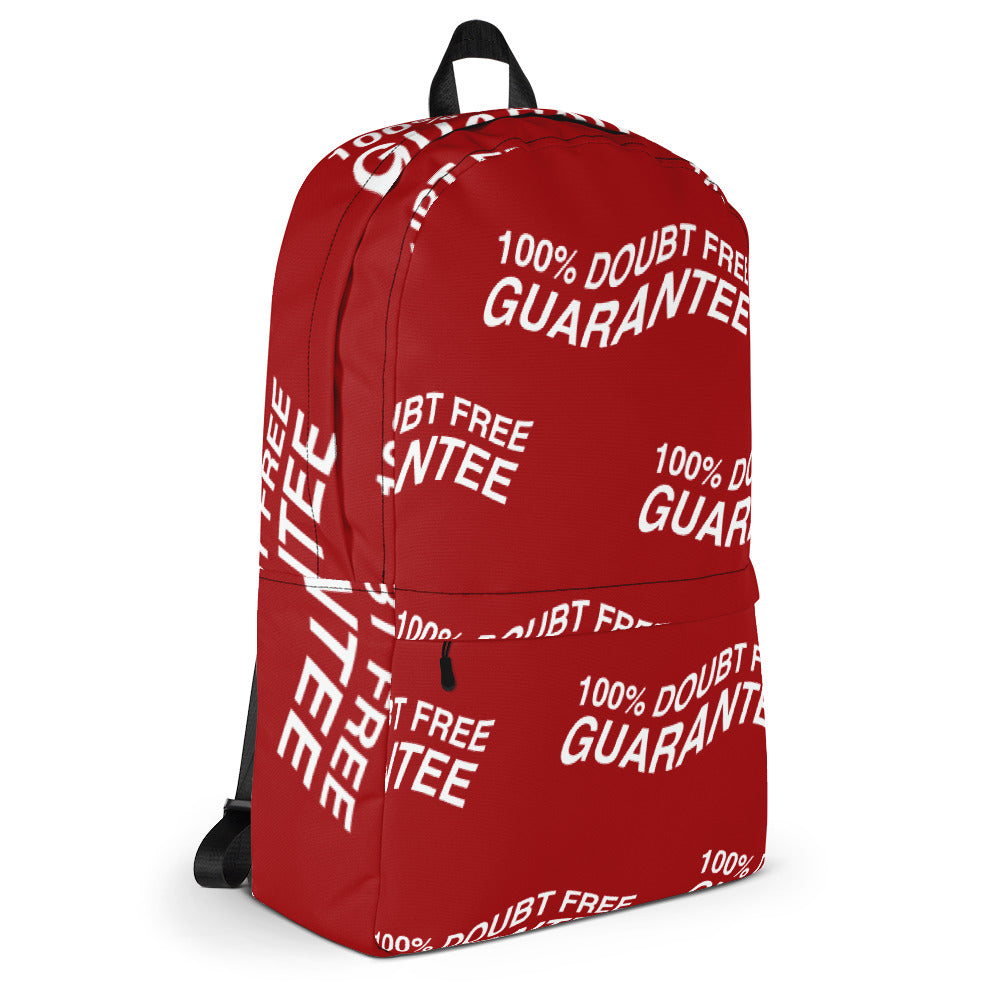 100% DOUBT FREE GUARANTEE - Red & White Backpack