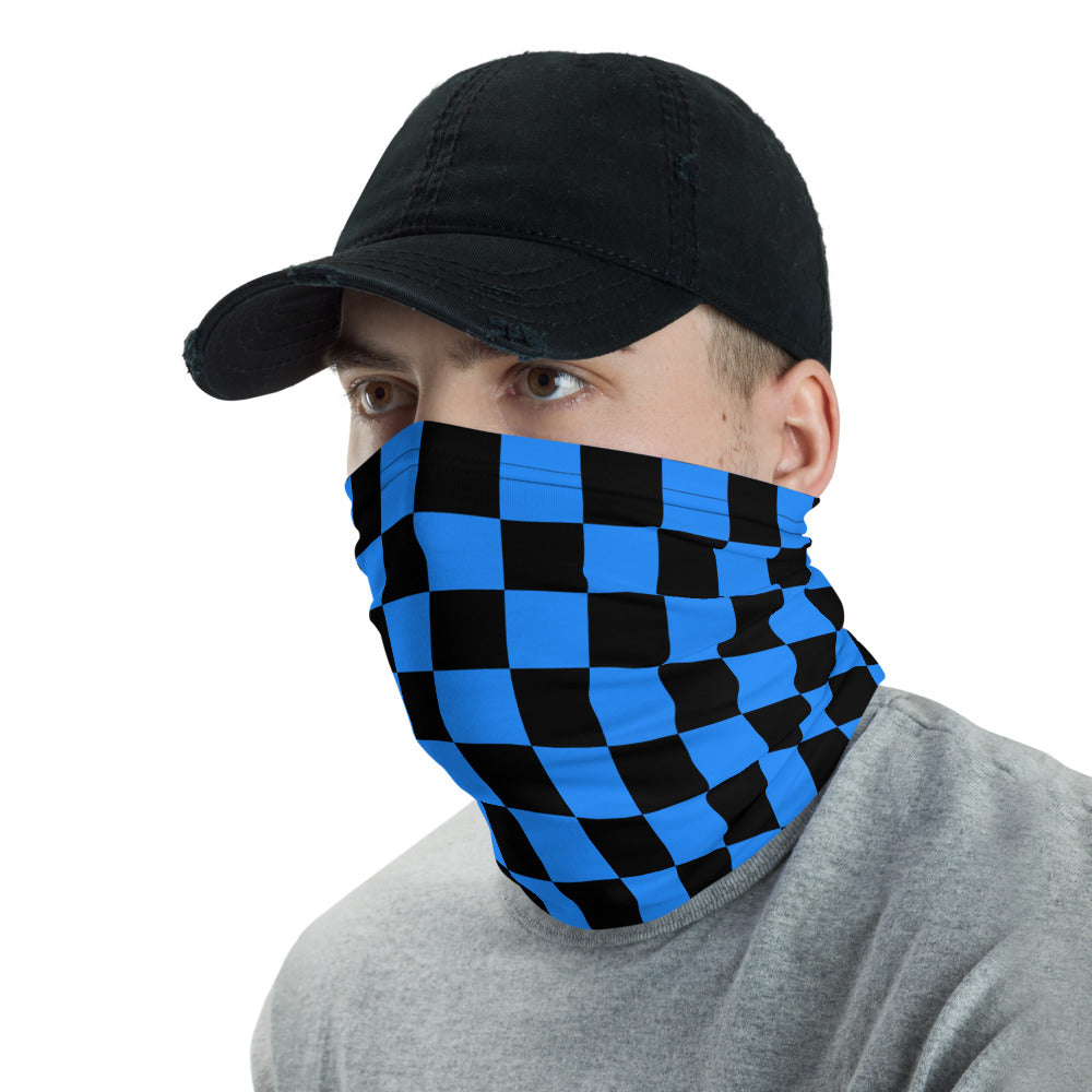 Blue Checkered Neck Gaiter