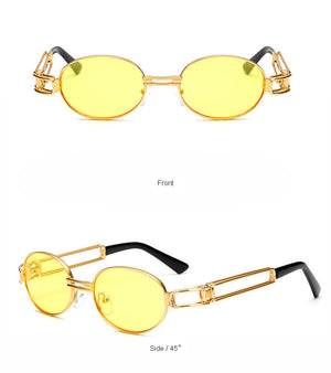 Colorful Vintage Gold Frame Sunglasses