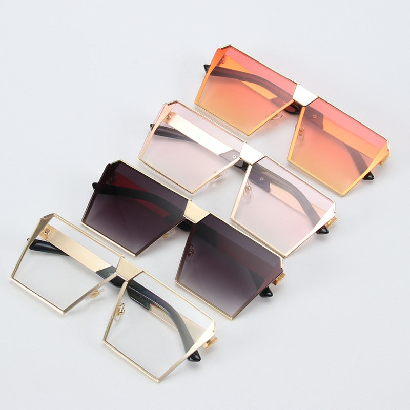 ROYAL GIRL Vintage Square Sunglasses Women Brand Designer Black Pink Eyewear Retro Gradient Oculos UV400 ss953-1