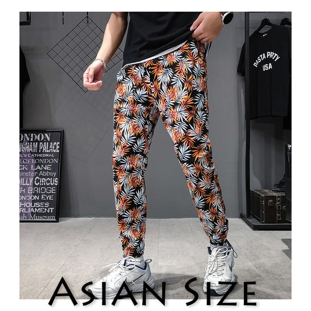 Privathinker Flower Hip Hop Pancil Pants 2019 Mens Japanese Streetwear Joggers Pants Male Fashion Sweatpants Black Track Pants