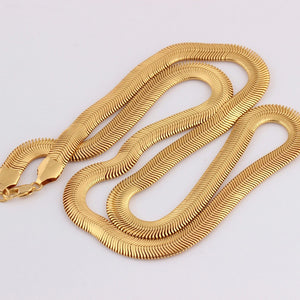 Punk Style Gold Snake Chain Necklaces Men Hip Hop Jewelry Fashion Steampunk Long Iced Out Chunky Necklace Men's Hiphop Jewelry